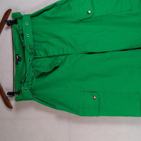 Fashion Nova Vibrant Green‎ Super High Waist Cargo Chic Pants L - Picture 2 of 7